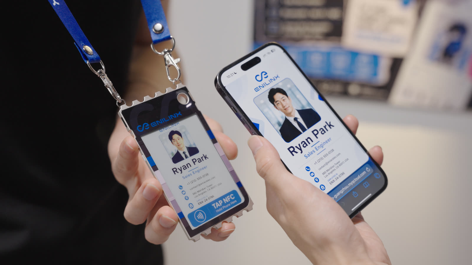 TICKEY sharing a profile through NFC