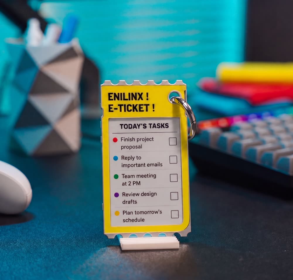 TICKEY used as a desk task board